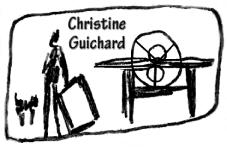image animée d'une presse et d'un artiste pour l'atelier de christine guichard artiste graveur
